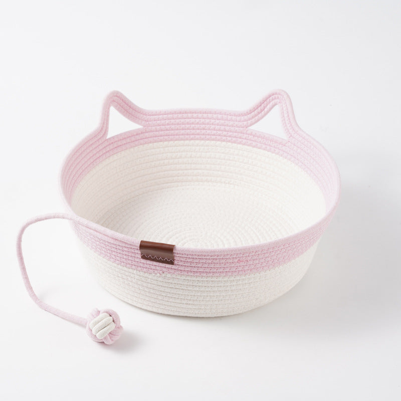 CozyNest™ Handwoven Cat Basket