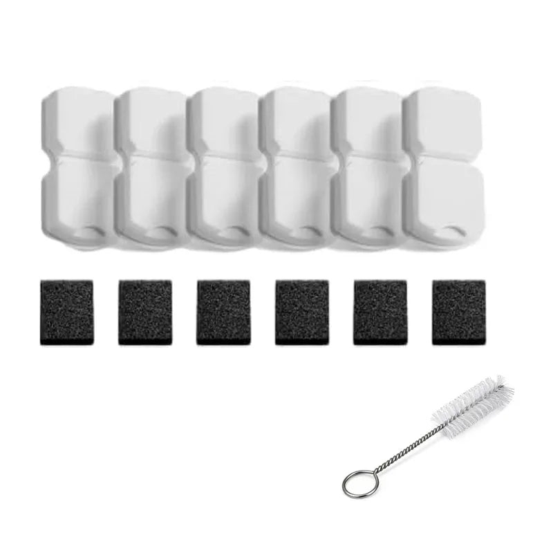 6/12 Cat Fountain Filters Sponges Set Replacement Compatible with ATMZIQXR&GIOTOHUN S11 Stainless Steel Pet Water Dispenser