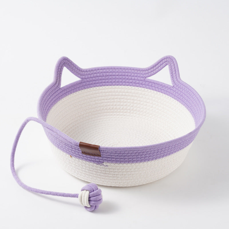 CozyNest™ Handwoven Cat Basket