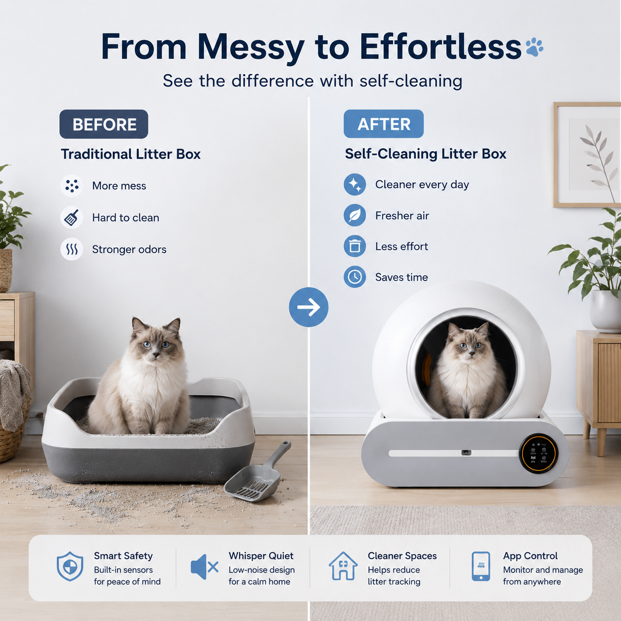 Self Cleaning Cat Litter Box