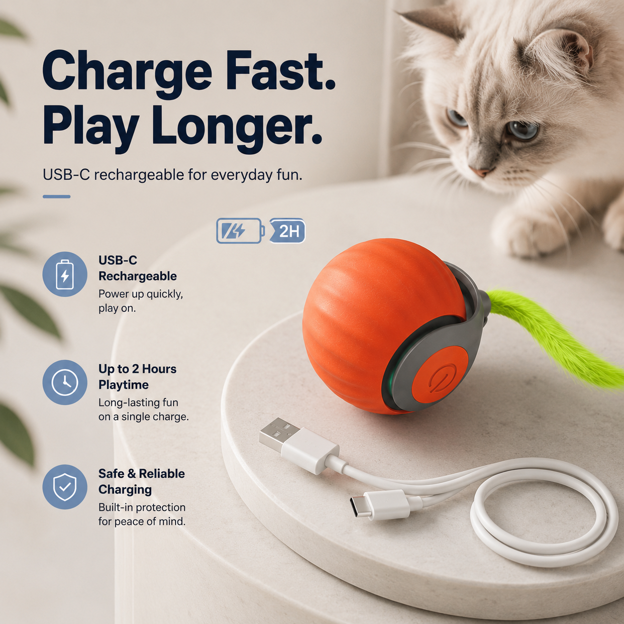 Interactive Motion Cat Toy Ball
