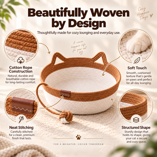 Cat-Ear handwoven Basket