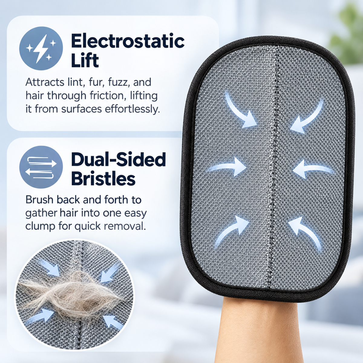 TailSaint™ Reusable Pet Hair Remover Glove