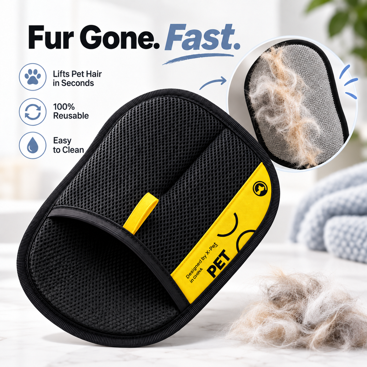 TailSaint™ Reusable Pet Hair Remover Glove