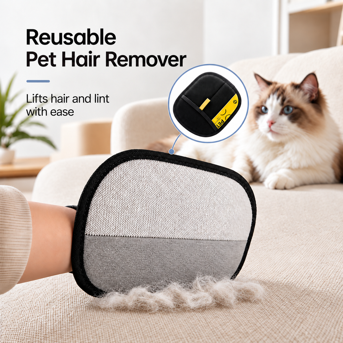 TailSaint™ Reusable Pet Hair Remover Glove
