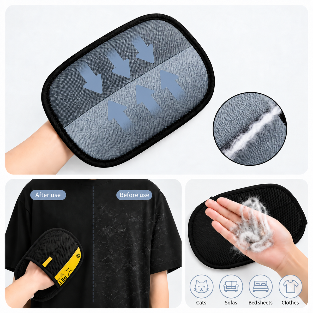 TailSaint™ Reusable Pet Hair Remover Glove