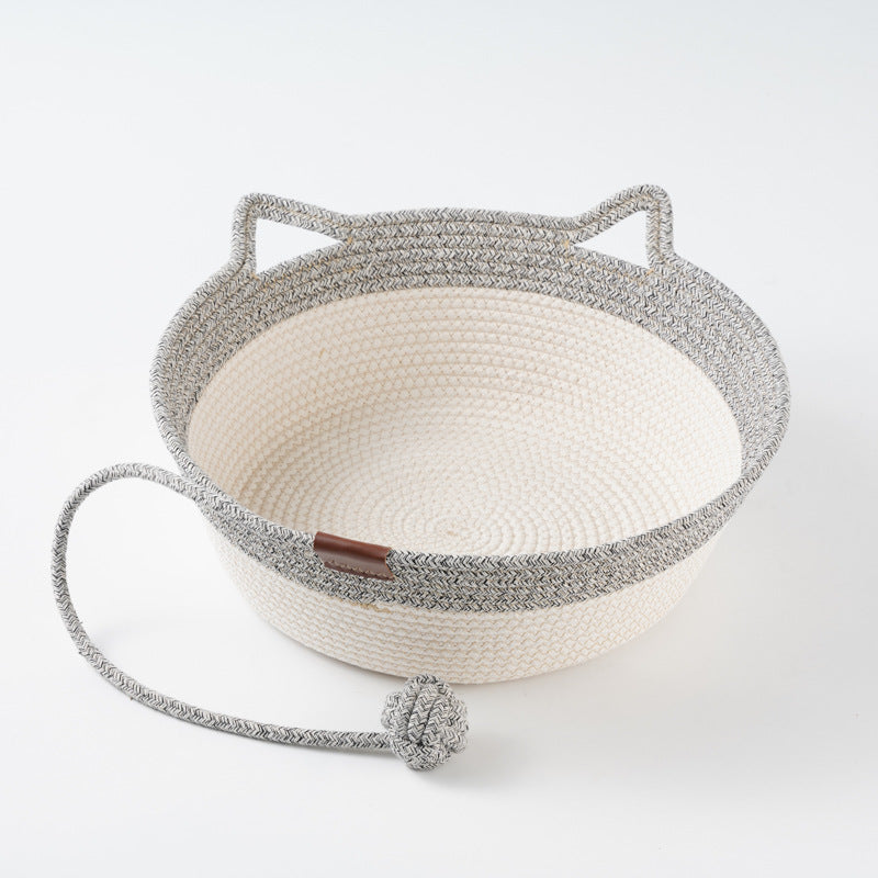 CozyNest™ Handwoven Cat Basket