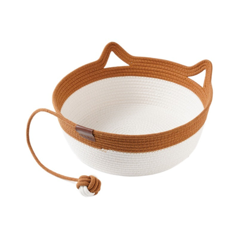 CozyNest™ Handwoven Cat Basket