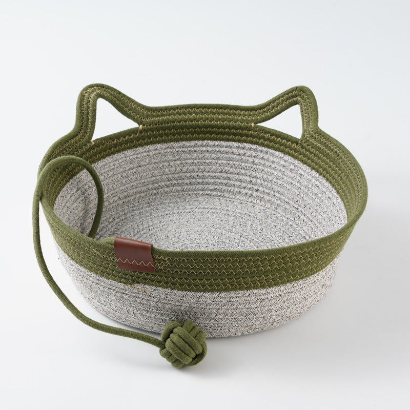 CozyNest™ Handwoven Cat Basket